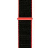 Curea iUni compatibila cu Apple Watch 1/2/3/4/5/6/7, 42mm, Nylon Sport, Woven Strap, Black/Red