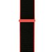 Curea iUni compatibila cu Apple Watch 1/2/3/4/5/6/7, 38mm, Nylon Sport, Woven Strap, Black/Red
